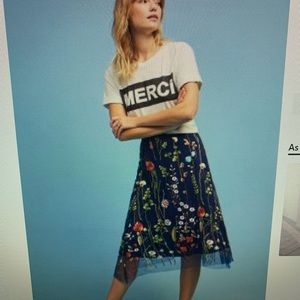 Anthropologie Eva Franco Waverly Garden skirt